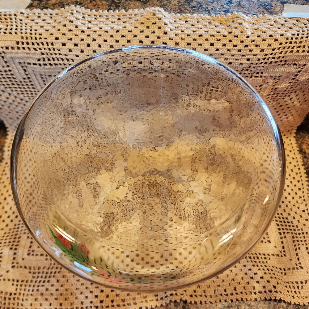 Indiana Glass Bartlett Collins Christmas Holly Cookie Jar - Picture 5 of 5
